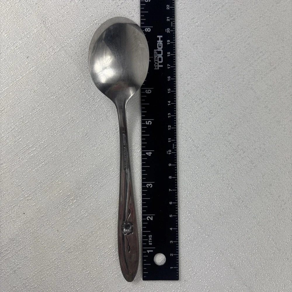 Sears Roebuck Provincial‎ Rose Stainless Tradition Serving Spoon 8 3/8